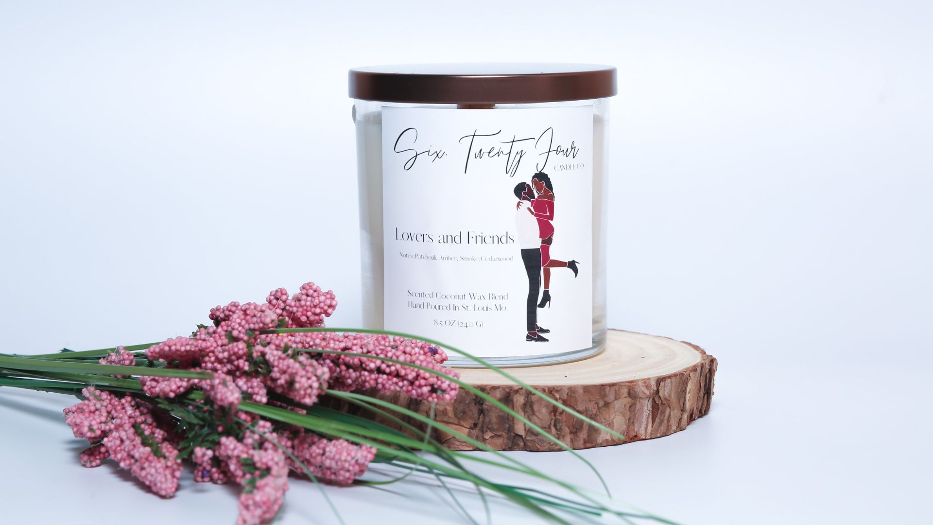 Lovers and Friends is one of the candles from Six.Twenty Four Candle Co. in St. Louis.
