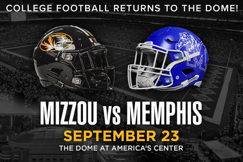 Missouri vs Memphis at The Dome at America's Center September 2023.