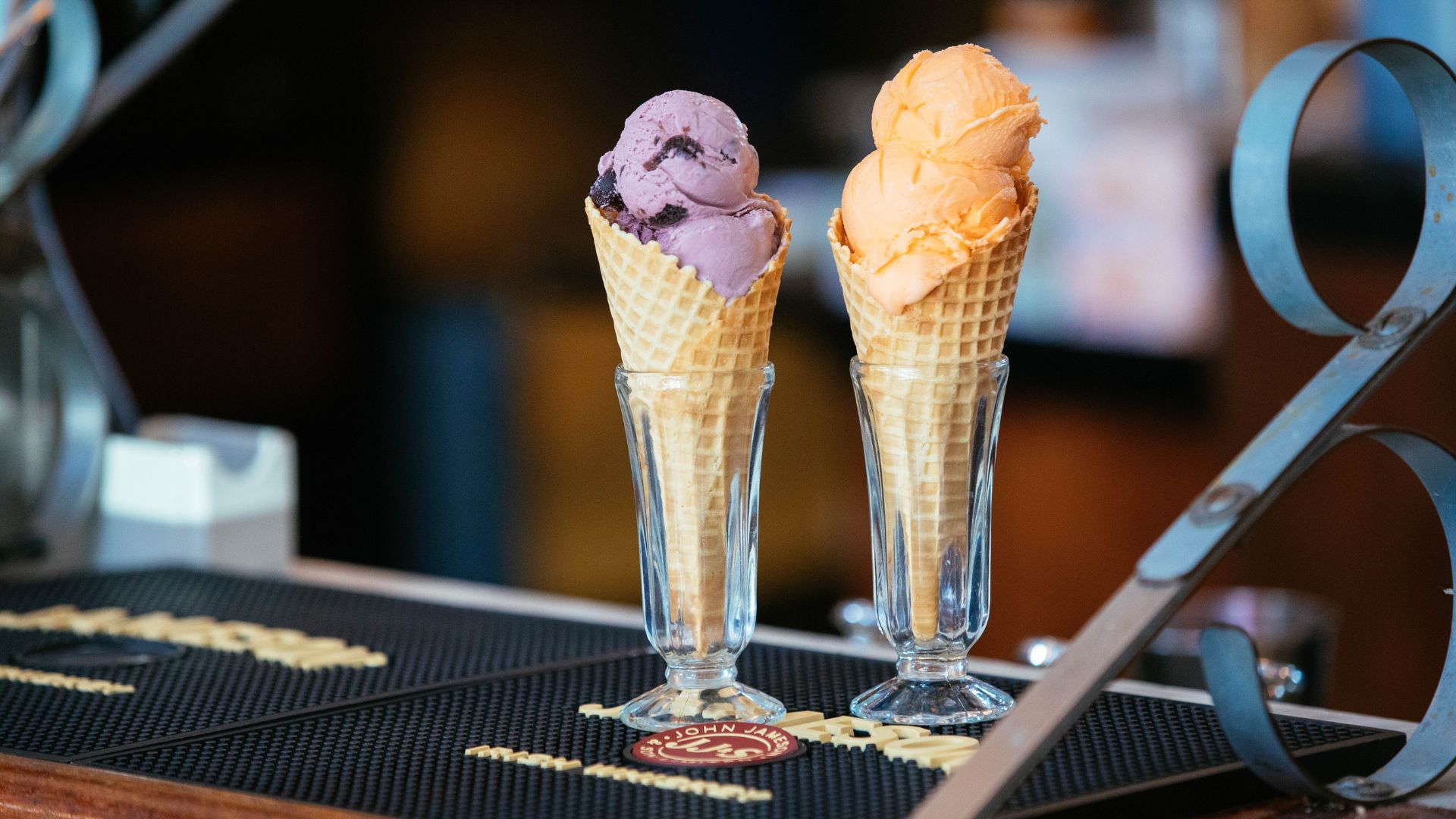The Fountain on Locust is home to the ice cream martini, but it also serves ice cream cones like these.