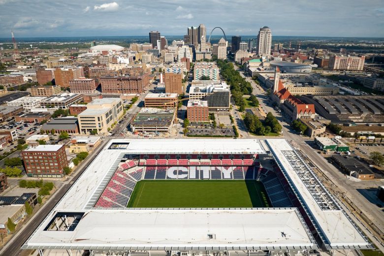 St. Louis CITY SC plays at CITYPARK in the up-and-coming Downtown West neighborhood.