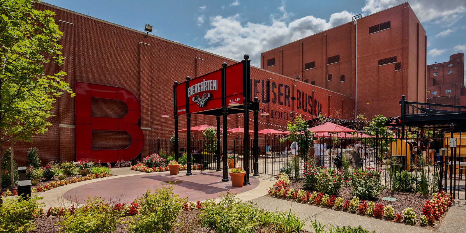The Anheuser-Busch Biergarten is a beautiful place to drink in St. Louis.