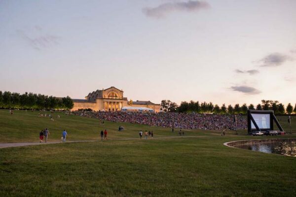 The Art Hill Film series takes place every summer on the front lawn of the Saint Louis Art Museum.