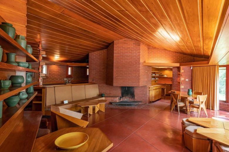At the Frank Lloyd Wright House in Ebsworth Park, you can experience one of Frank Lloyd Wright's unique designs firsthand.