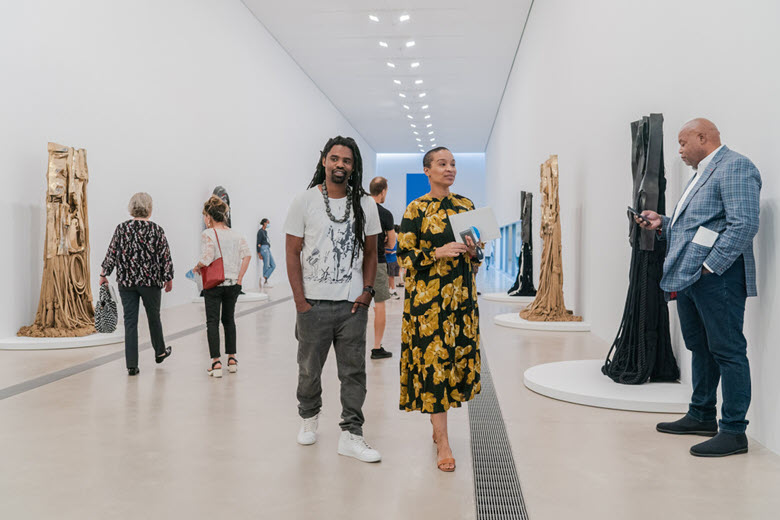 Visitors stroll through a gallery at Pulitzer Arts Foundation