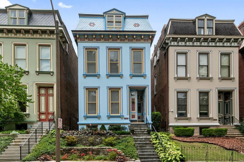 The “Painted Ladies” in Lafayette Square are meticulously restored 150-year-old Victorian mansions.