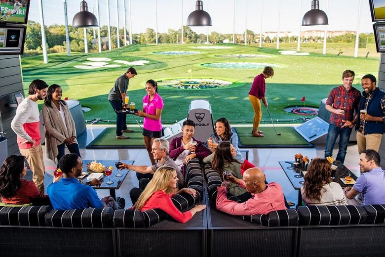 At Topgolf in Chesterfield, you can perfect your golf swing in climate-controlled hitting bays.
