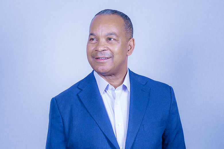 Victor Goines, president and CEO of Jazz St. Louis, poses.