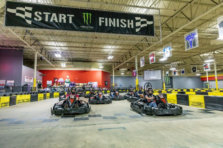 At Victory Raceway, you can drive electric go-karts.