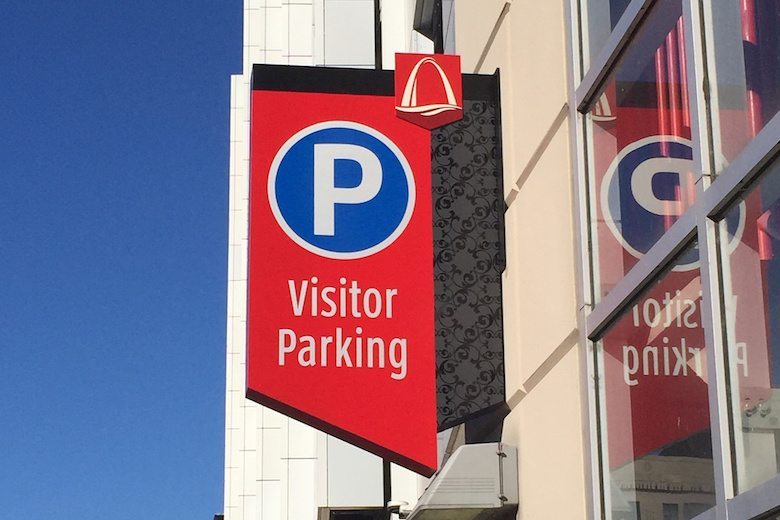 A Downtown St. Louis Preferred Parking Provider Sign.