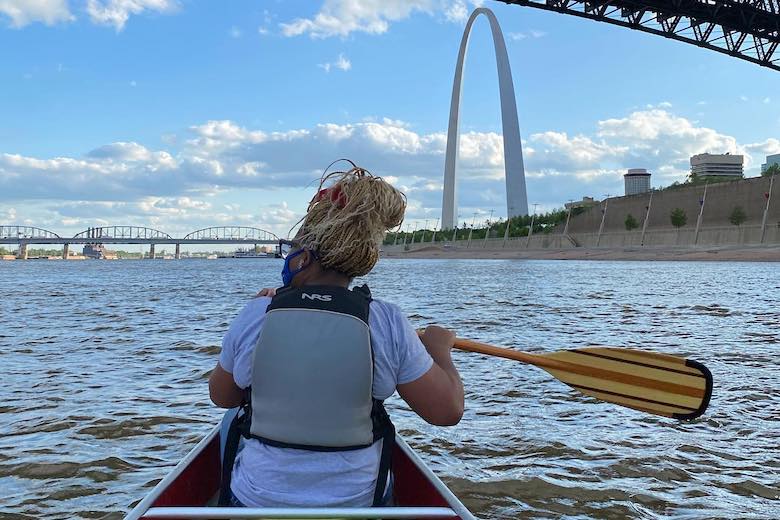 Big Muddy Adventures leads microadventures on the Mississippi River in downtown St. Louis.