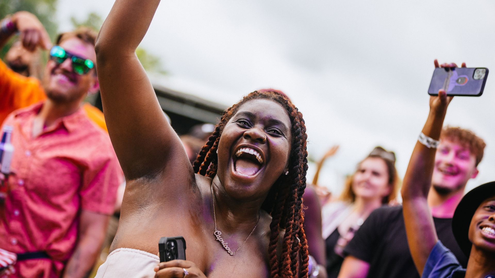 A festivalgoer dances at Evolution Festival in Forest Park.