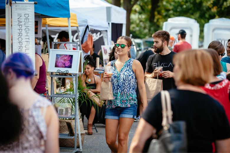 The South Grand Fall and Music Fest includes more than 70 retail vendors and community organizations, along with ongoing entertainment in Ritz Park.