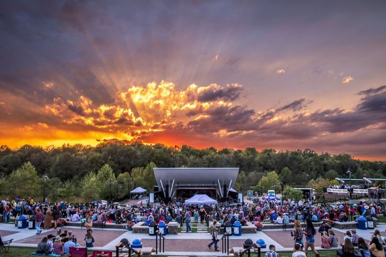 Backed by exquisite sunsets, Chesterfield Amphitheater has fixed and lawn seating.