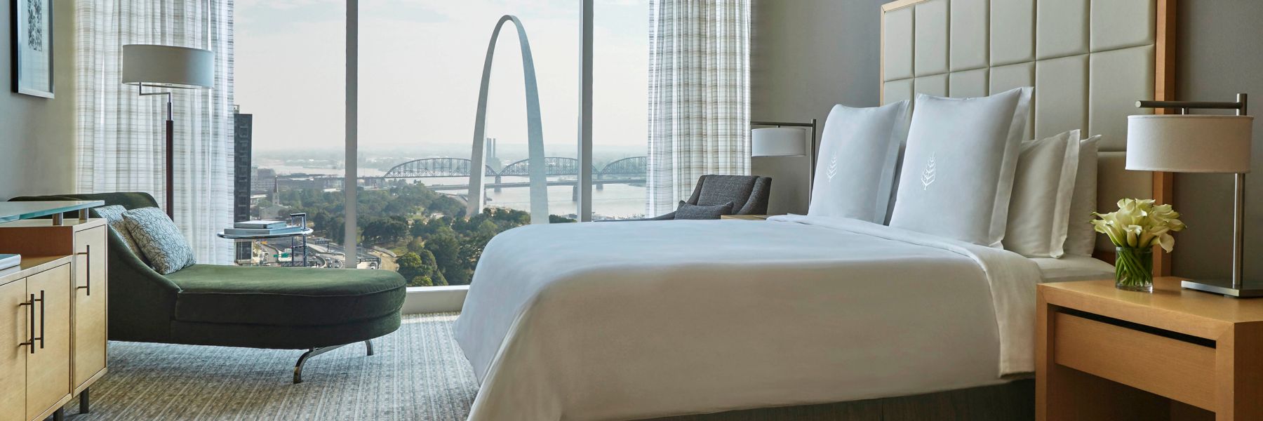Stay at the Four Seasons Hotel St. Louis for magnificent views of the Gateway Arch.