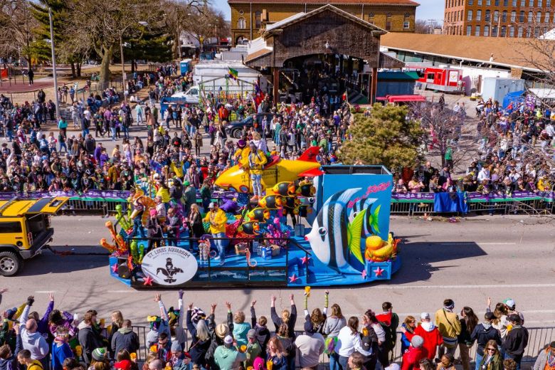 Soulard Mardi Gras, one of St. Louis' signature events, features a massive parade.
