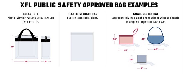 XFL Public Safety approved bag examples.