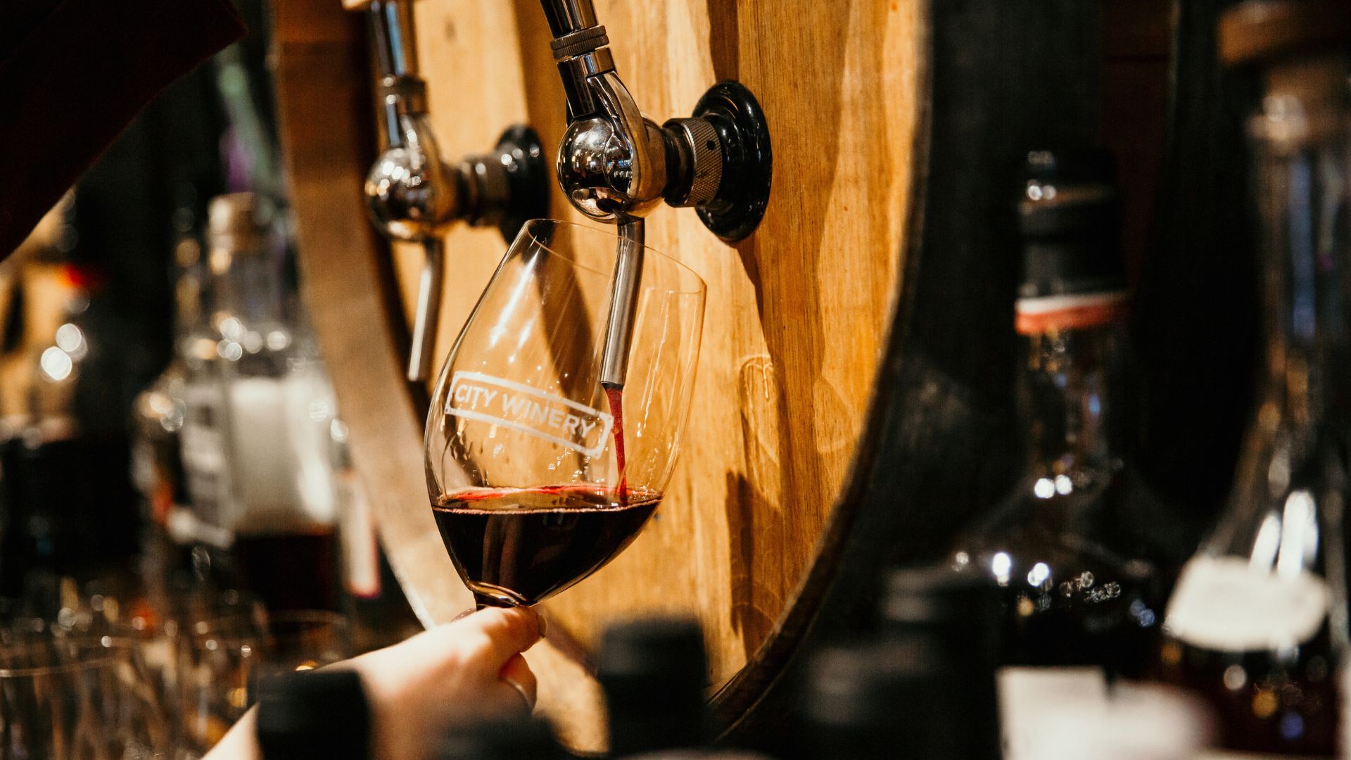 City Winery serves housemade wines on tap.