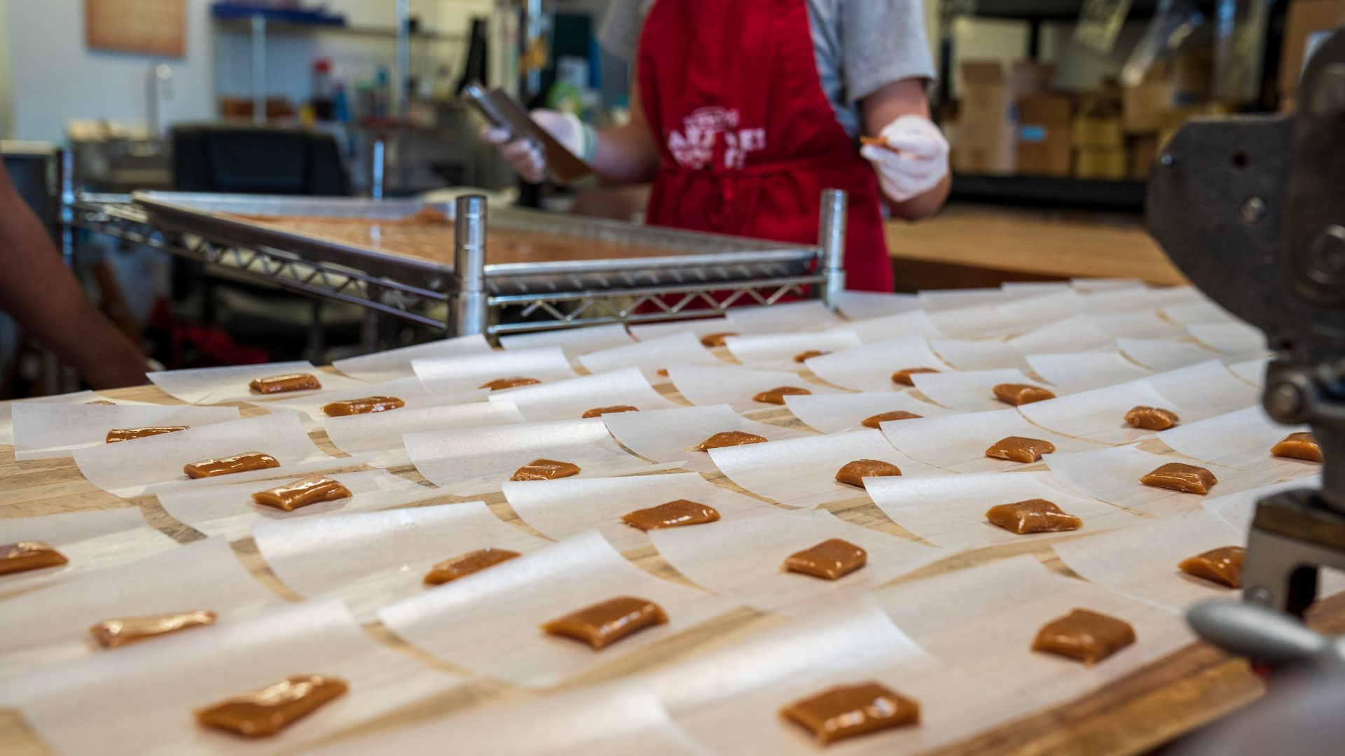 The Caramel House specializes in small-batch caramel candy.