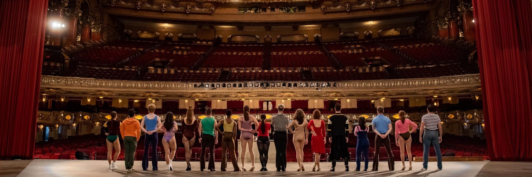 The cast of A Chorus Line takes the stage at The Fabulous Fox.