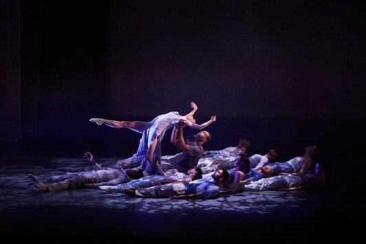 A dance company performs during the Emerson SPRING TO DANCE Festival.