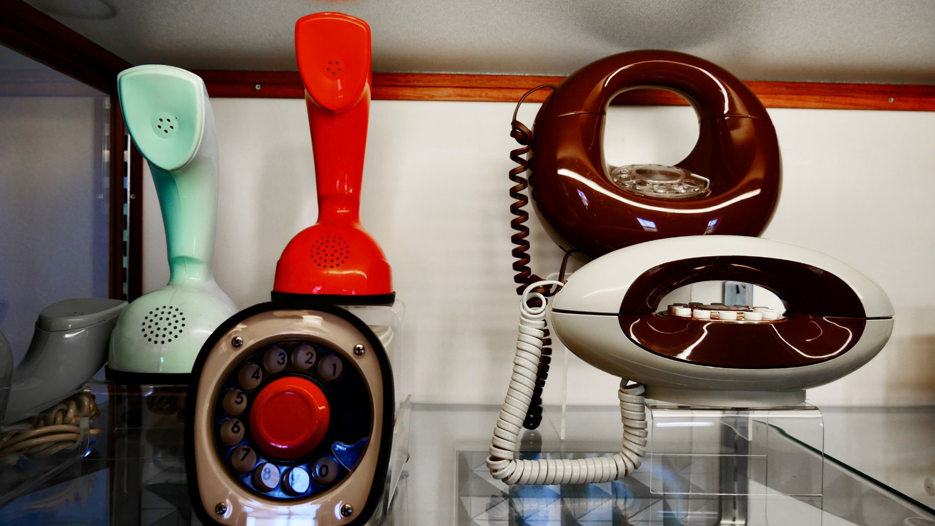A variety of phones are on display at the Jefferson Barracks Telephone Museum.