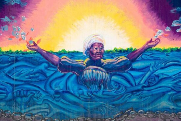 There is a colorful, uplifting mural of Mary Meachum at the Underground Railroad site in St. Louis.
