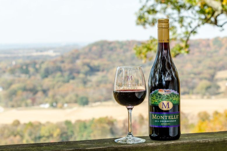 Montelle Winery serves red and white wines along with gorgeous vistas of Augusta, Missouri.