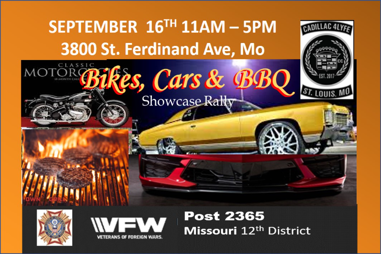 Bikes, Cars and BBQ put on by VFW Post 2365.