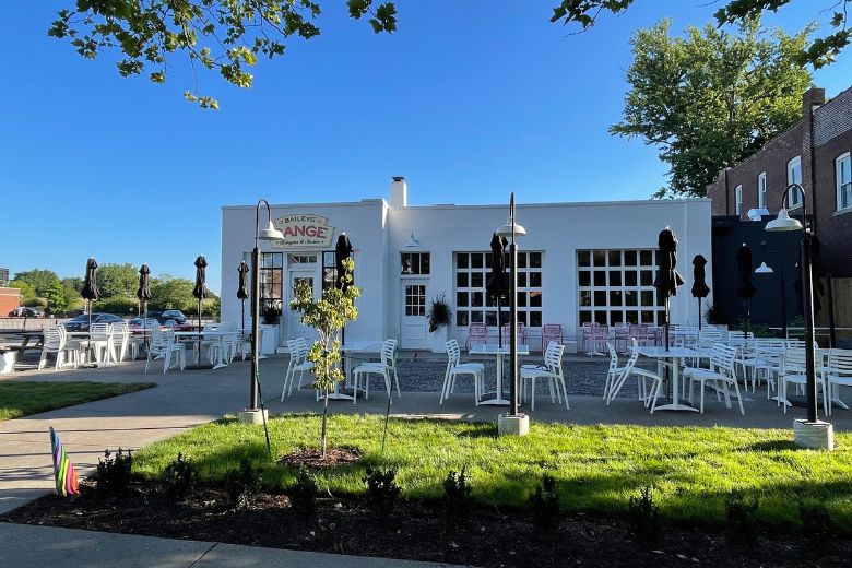 Baileys' Range on Shaw has a spacious patio for outdoor dining.