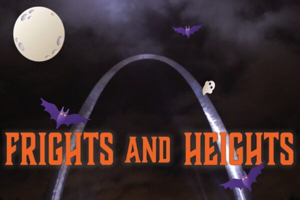 Halloween takes over the Gateway Arch during its Frights and Heights event.