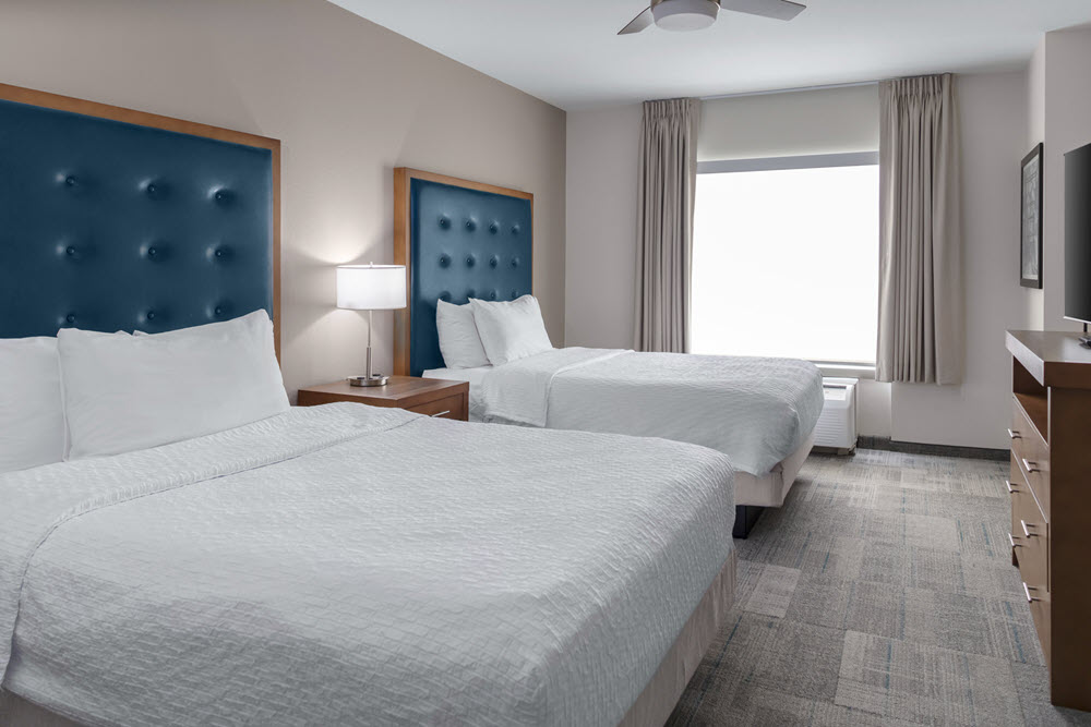 A two bedroom suite at Homewood Suites by Hilton St. Louis Galleria.