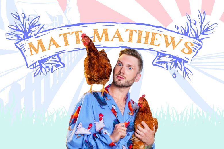 Comedian Matt Mathews will perform live at The Factory.