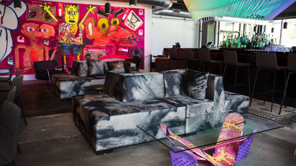 Sophie’s Artist Lounge boasts contemporary art and craft cocktails in a cool setting.
