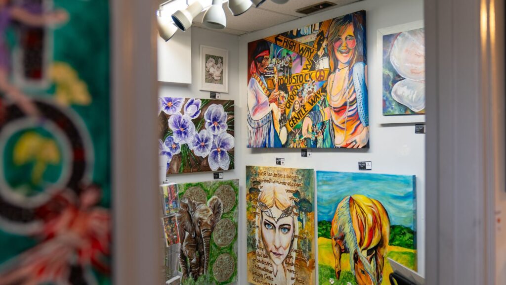 Soulard Art Gallery features colorful paintings from resident artists.