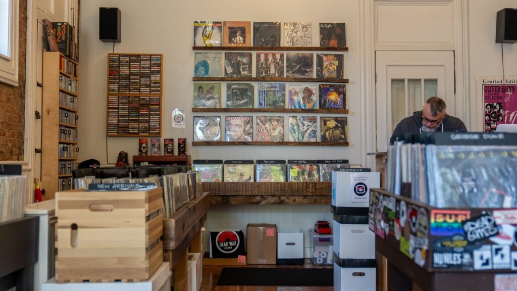 Dead Wax Records is a cool place on Cherokee Street to shop for vinyl.