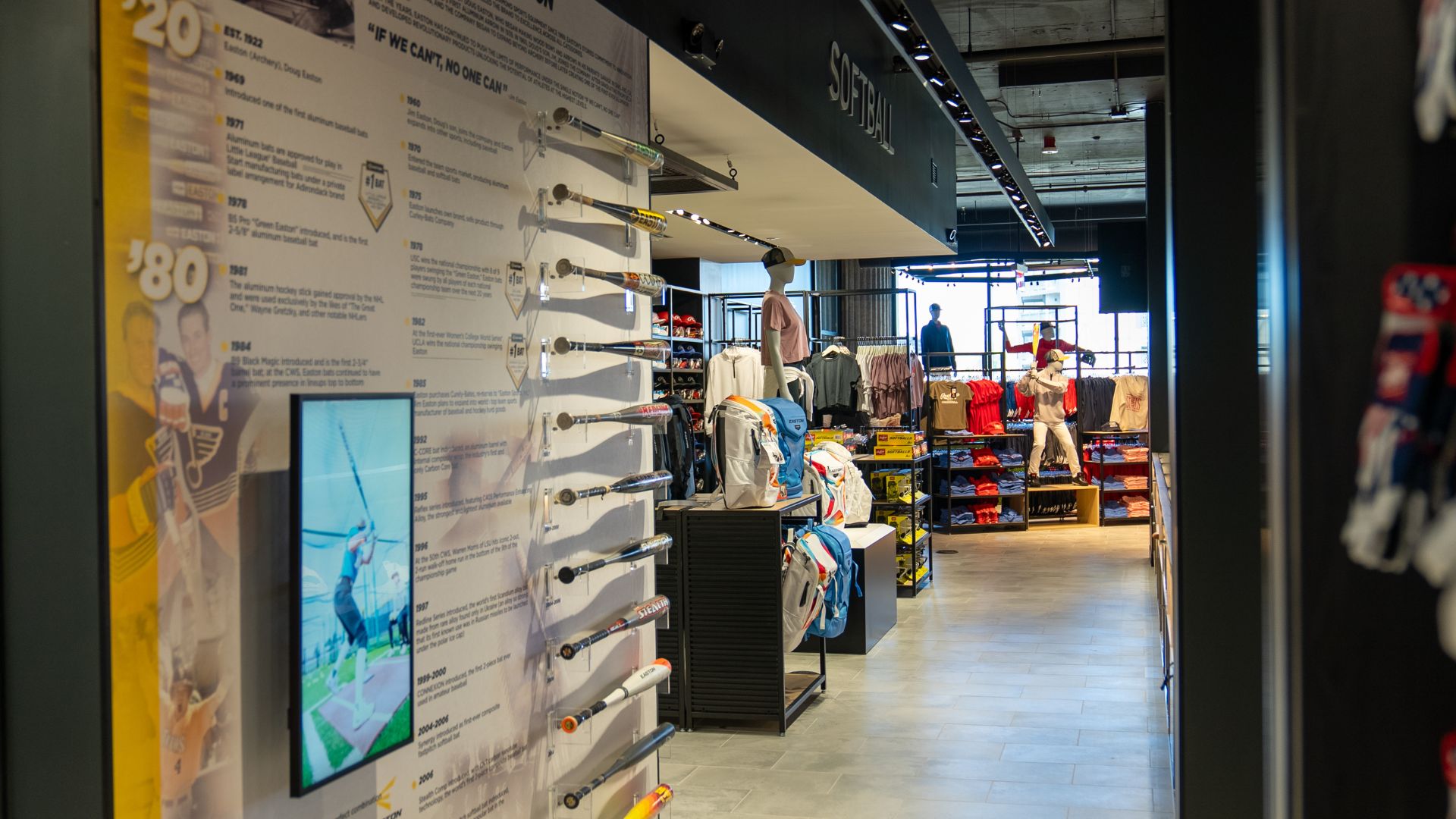 The Rawlings Experience features a timeline of important moments in the history of baseball and the company.