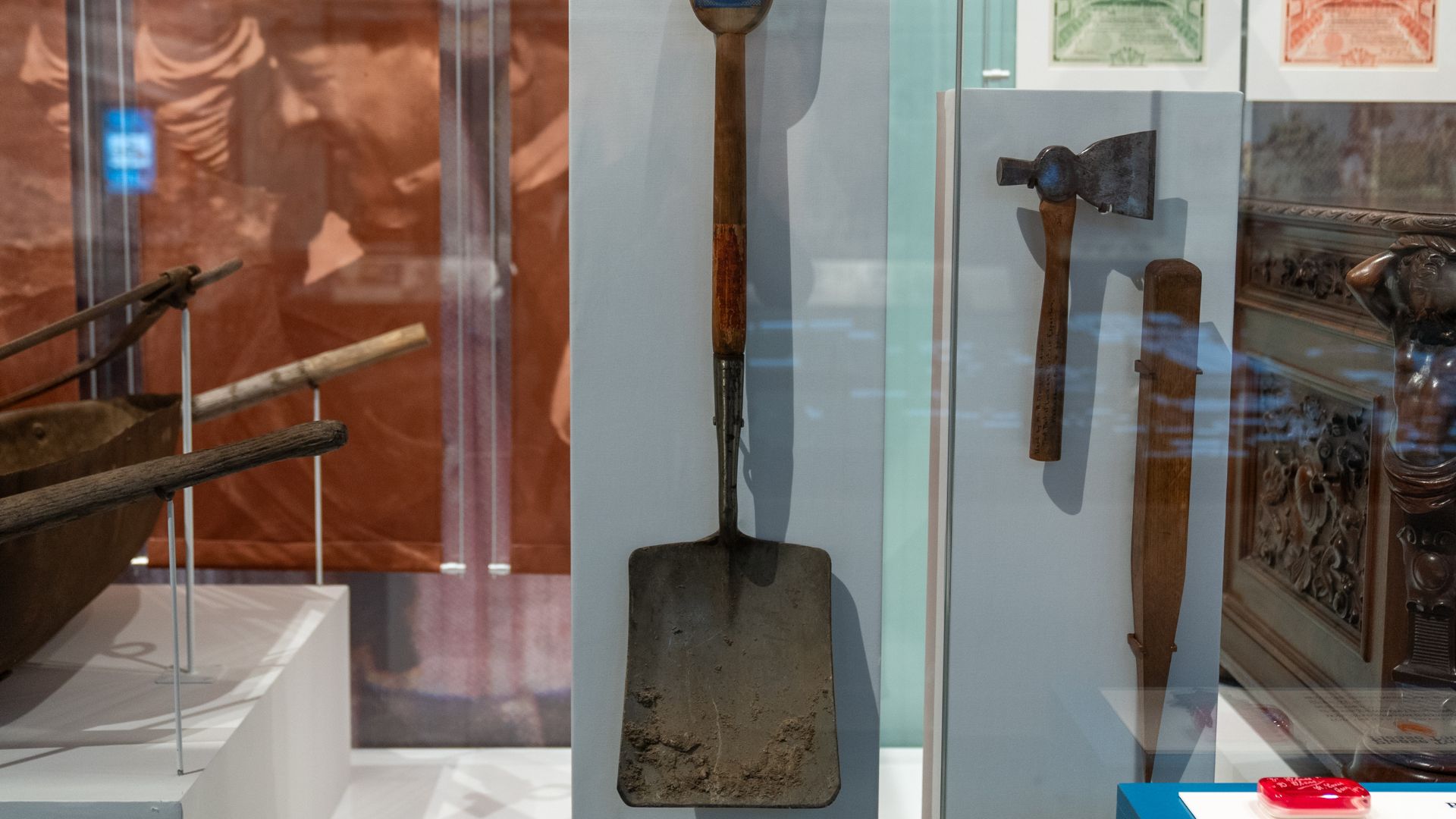 The shovel that broke ground on the St. Louis World's Fair is displayed in the Missouri History Museum.