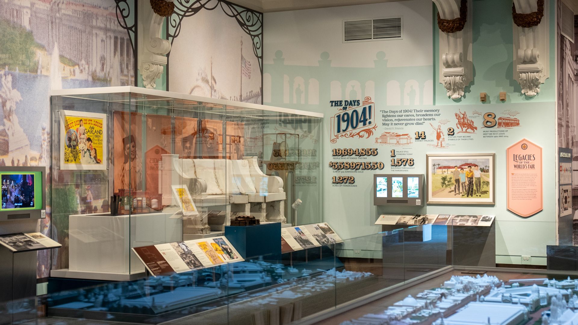 Some 200 artifacts are displayed in the new St. Louis World's Fair exhibit at the Missouri History Museum.