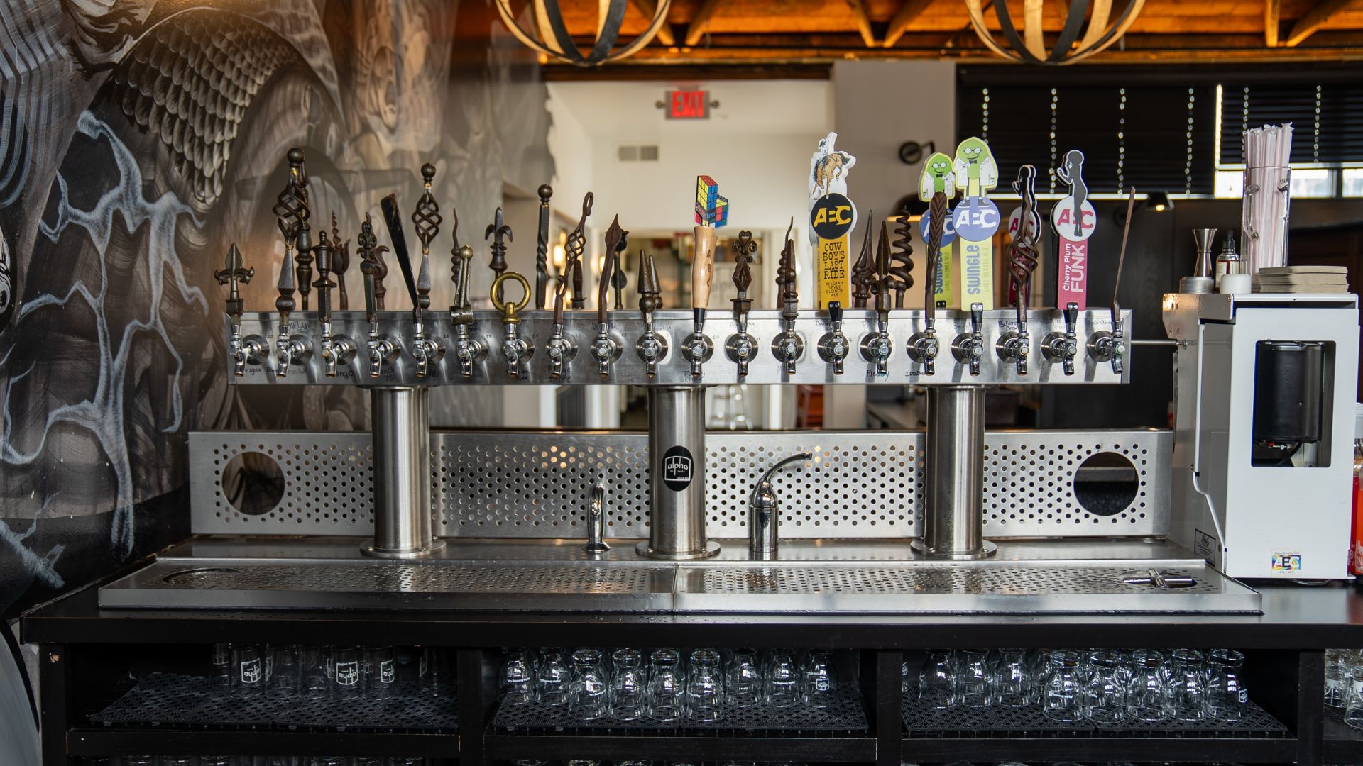 Alpha Brewing Company has 20 taps at its location on Fyler Avenue.