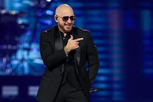 Pitbull performs live at Hollywood Casino Amphitheatre – St. Louis.