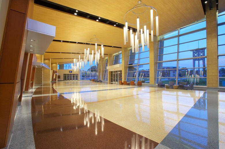 The lobby of the Purser Center at Logan University.