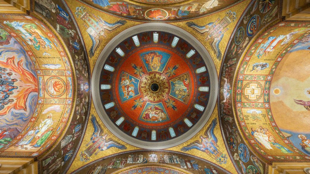 The mosaics on the ceiling of the Cathedral Basilica of St. Louis are breathtaking.