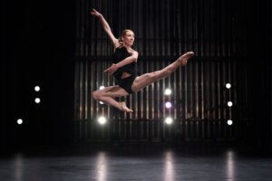 A dancer from Saint Louis Dance Theatre strikes a pose.