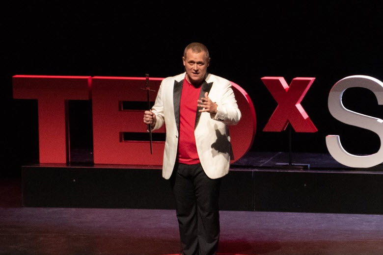 Joshua Routh speaks at TEDxSTL.