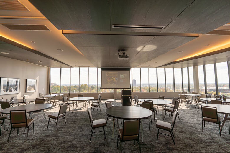 A meeting room at the AC Hotel St. Louis Clayton.