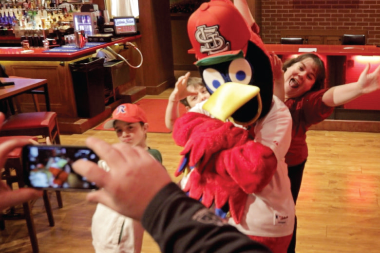 Family Night with Fredbird at Cardinals Nation Restaurant & Bar.