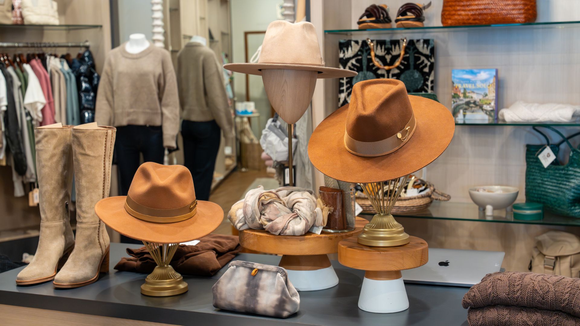 Hearth and Soul sells designer cowboy hats and cowboy boots in St Louis.