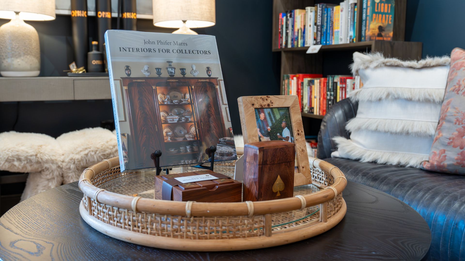 A coffee table books and games are available at Hearth and Soul in Ladue MO.