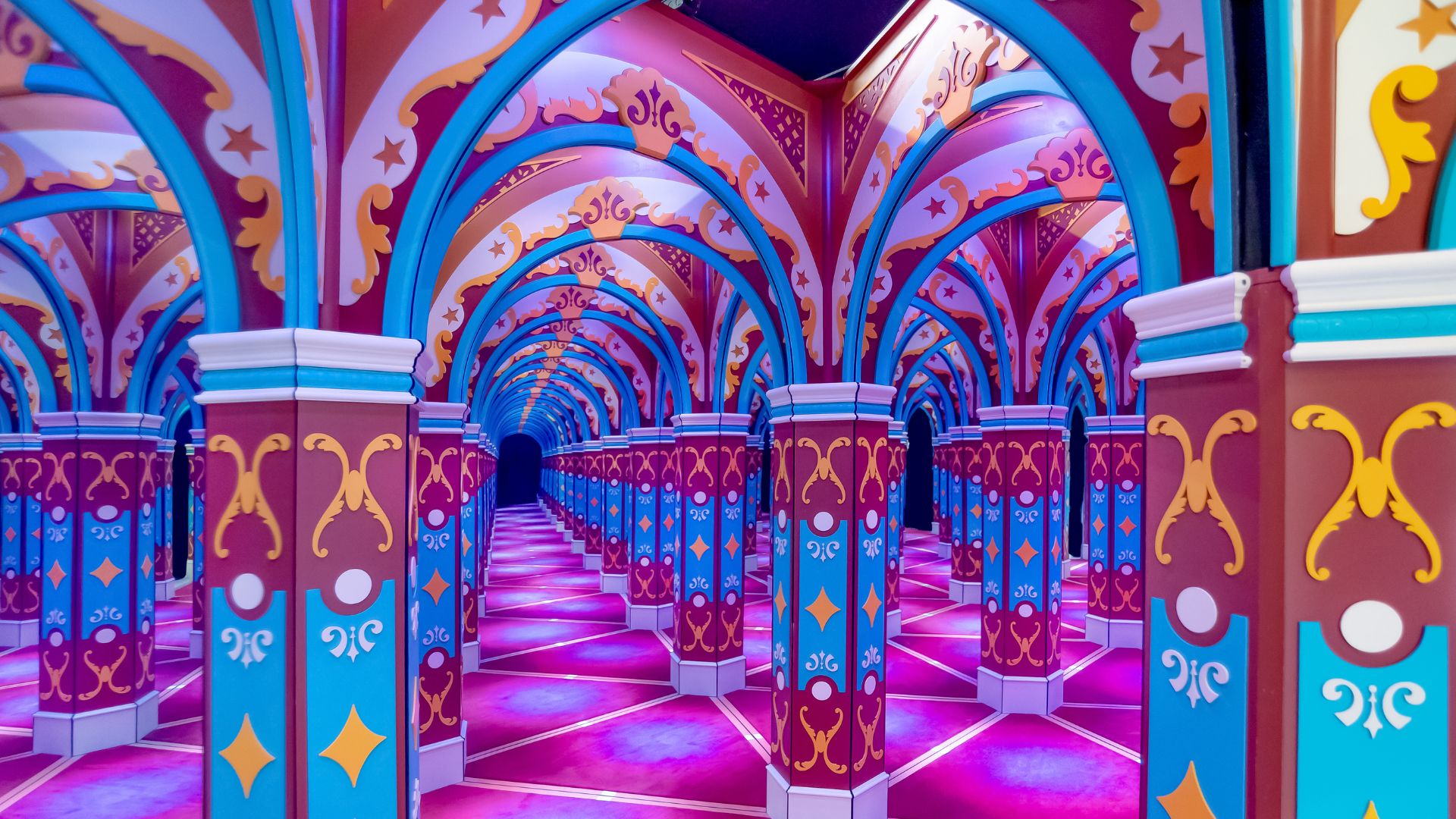 The Mirror Maze is one of many immersive, kid-friendly attractions at St Louis Union Station.