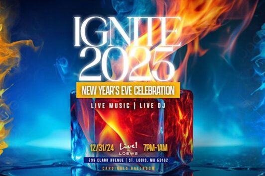 Ignite 2025 is the New Year’s Eve party at Live! By Loews – St. Louis, Missouri.